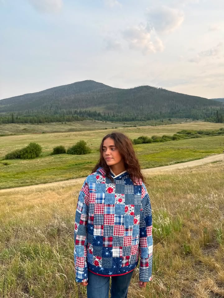 USA Quilted Hoodie