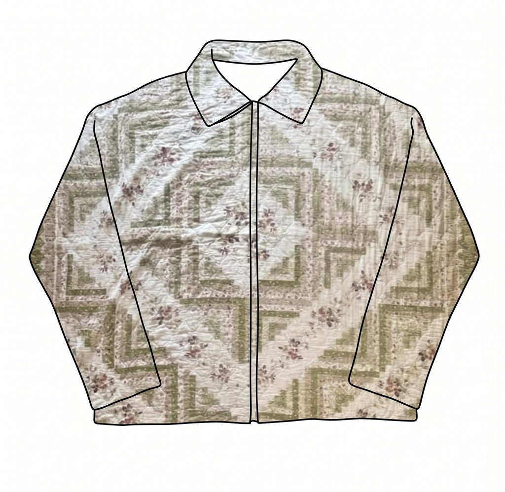 Log Cabin Barn Raise Quilt Hoodie/Jacket