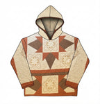 Embroidered Medallion & Sawtooth Star Quilt Hoodie/Jacket