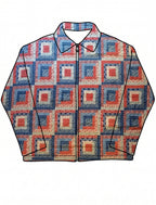 Log Cabin Manufactured Quilt Hoodie/Jacket