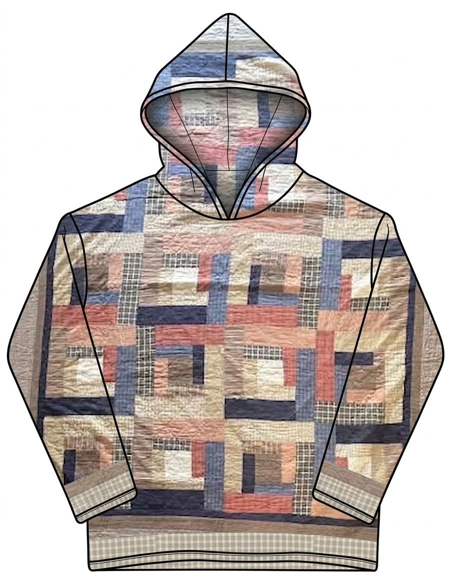 Log Cabin Quilt Hoodie/Jacket