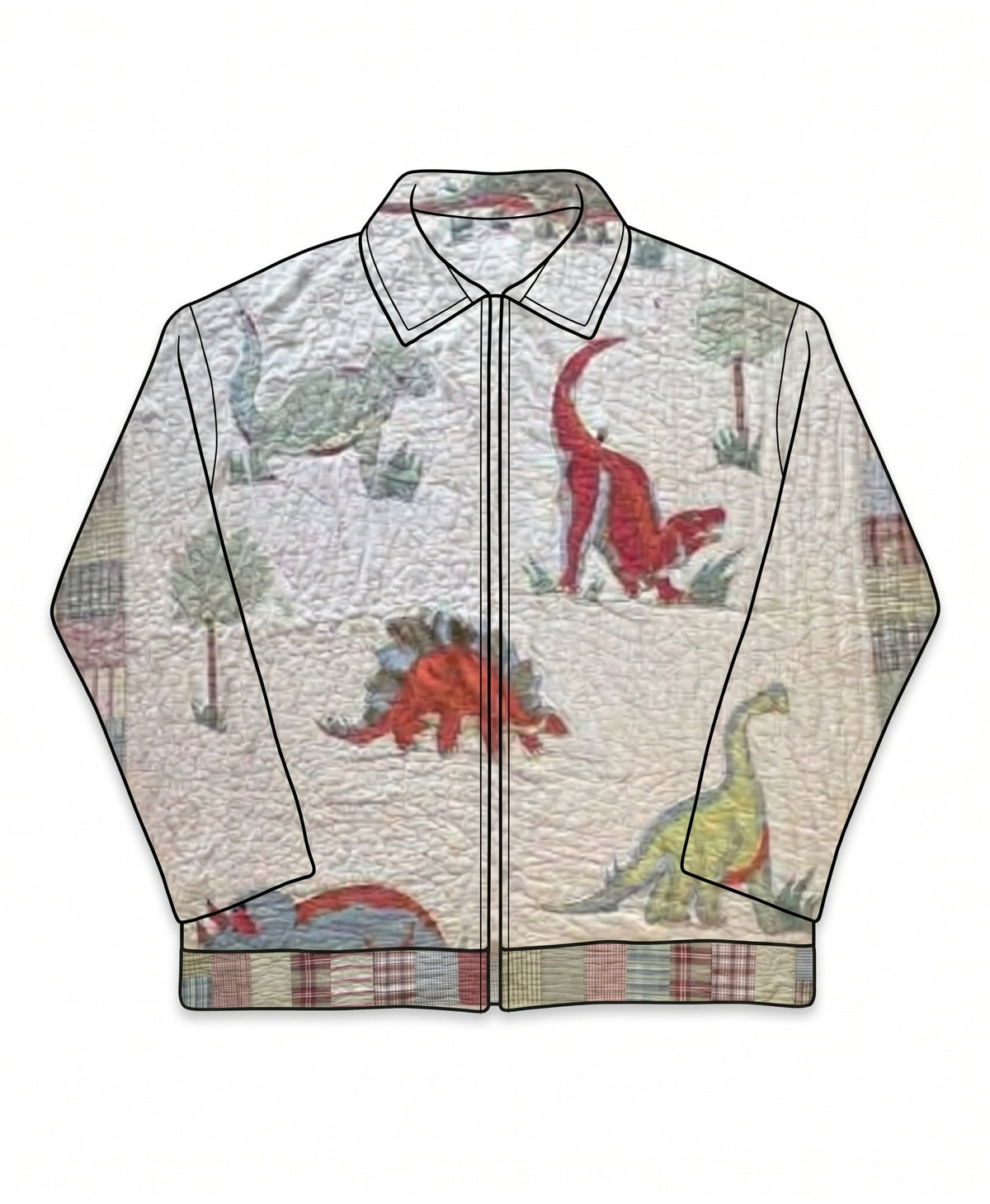 Dinosaur Appliqué Quilt Hoodie/Jacket