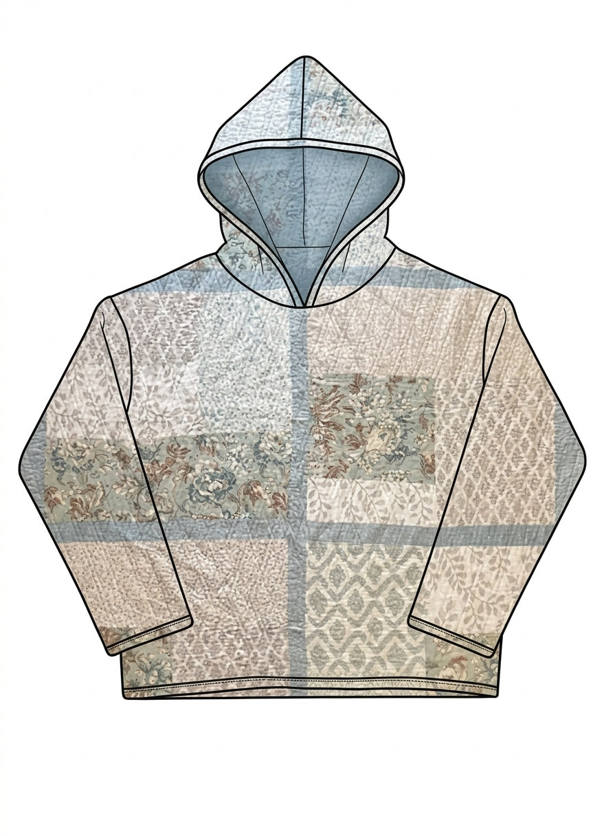 Disappearing Block Quilt Hoodie/Jacket