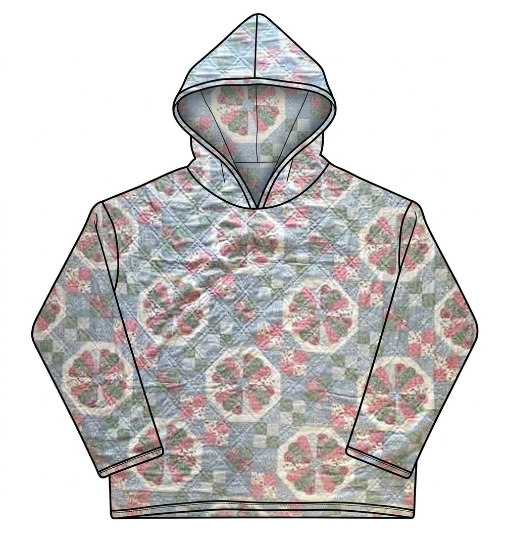 Dresden Plate/Wheel Quilt Hoodie/Jacket