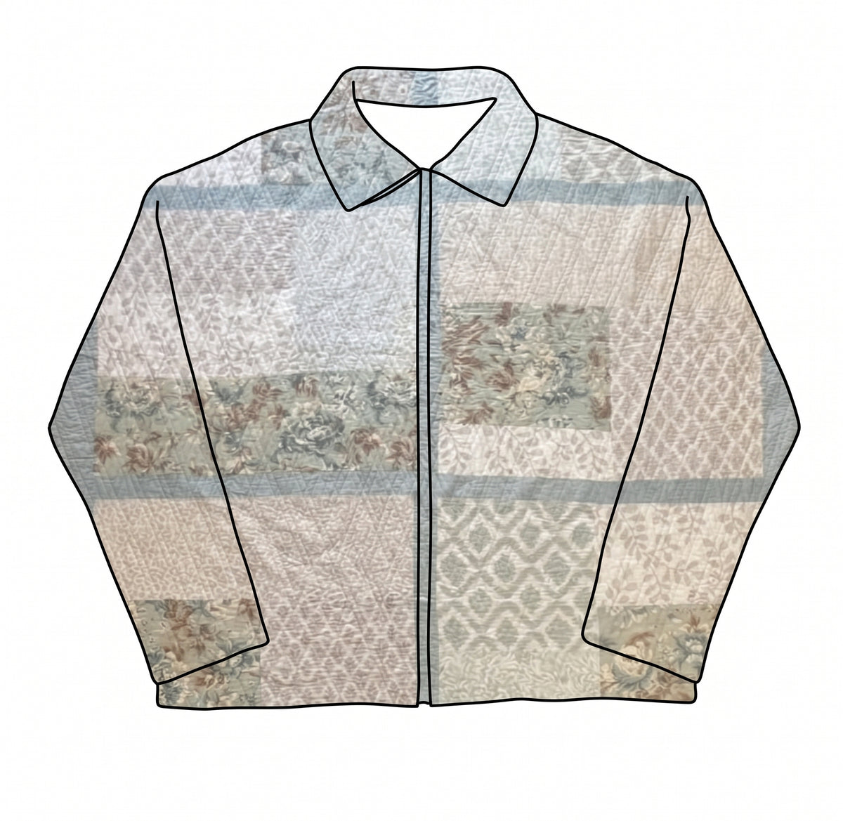 Disappearing Block Quilt Hoodie/Jacket