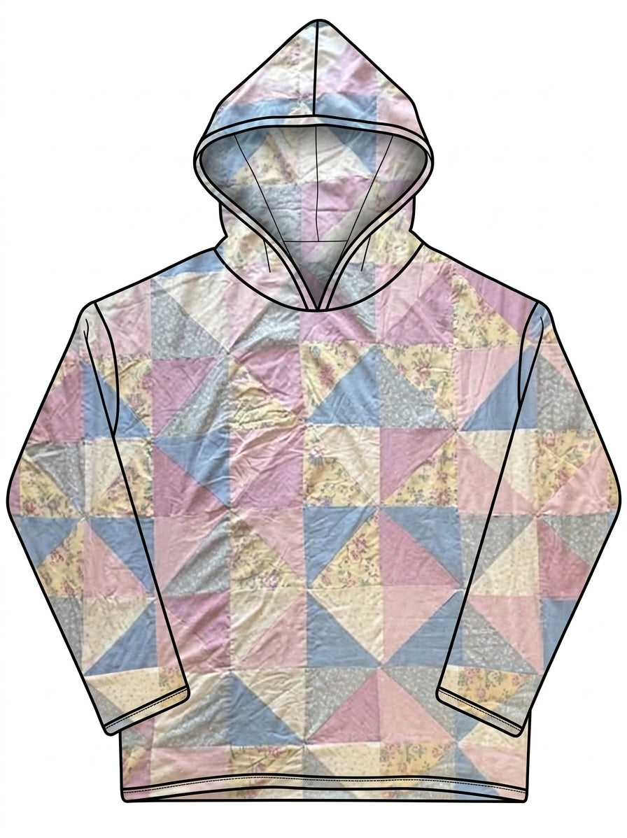 Half-Square Triangle Quilt Hoodie/Jacket