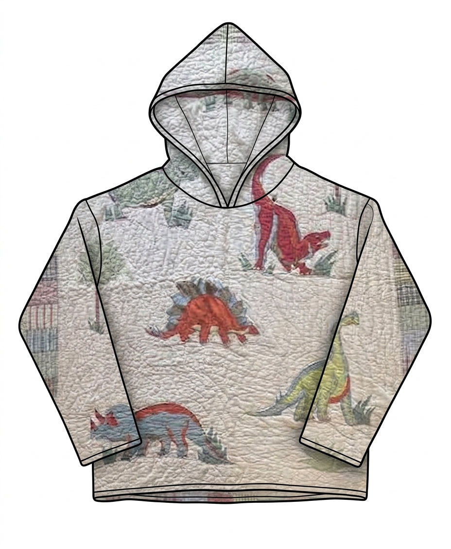 Dinosaur Appliqué Quilt Hoodie/Jacket