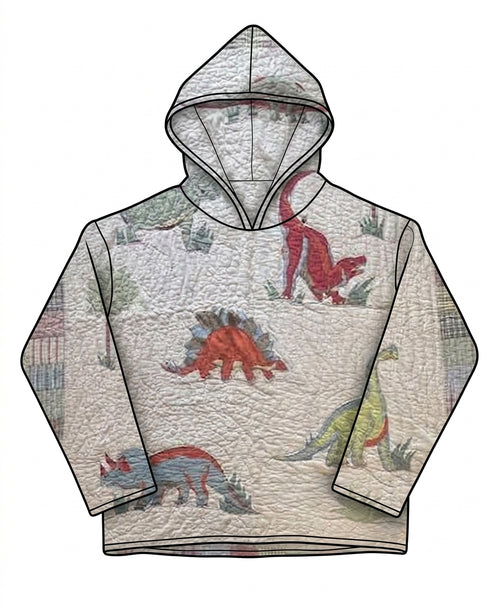 Dinosaur Appliqué Quilt Hoodie/Jacket
