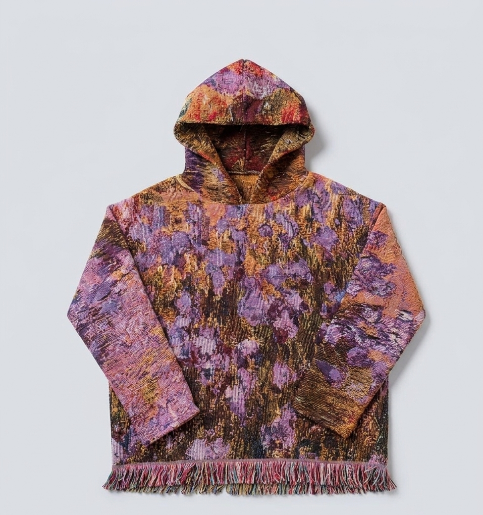 Iris Garden Tapestry Hoodie