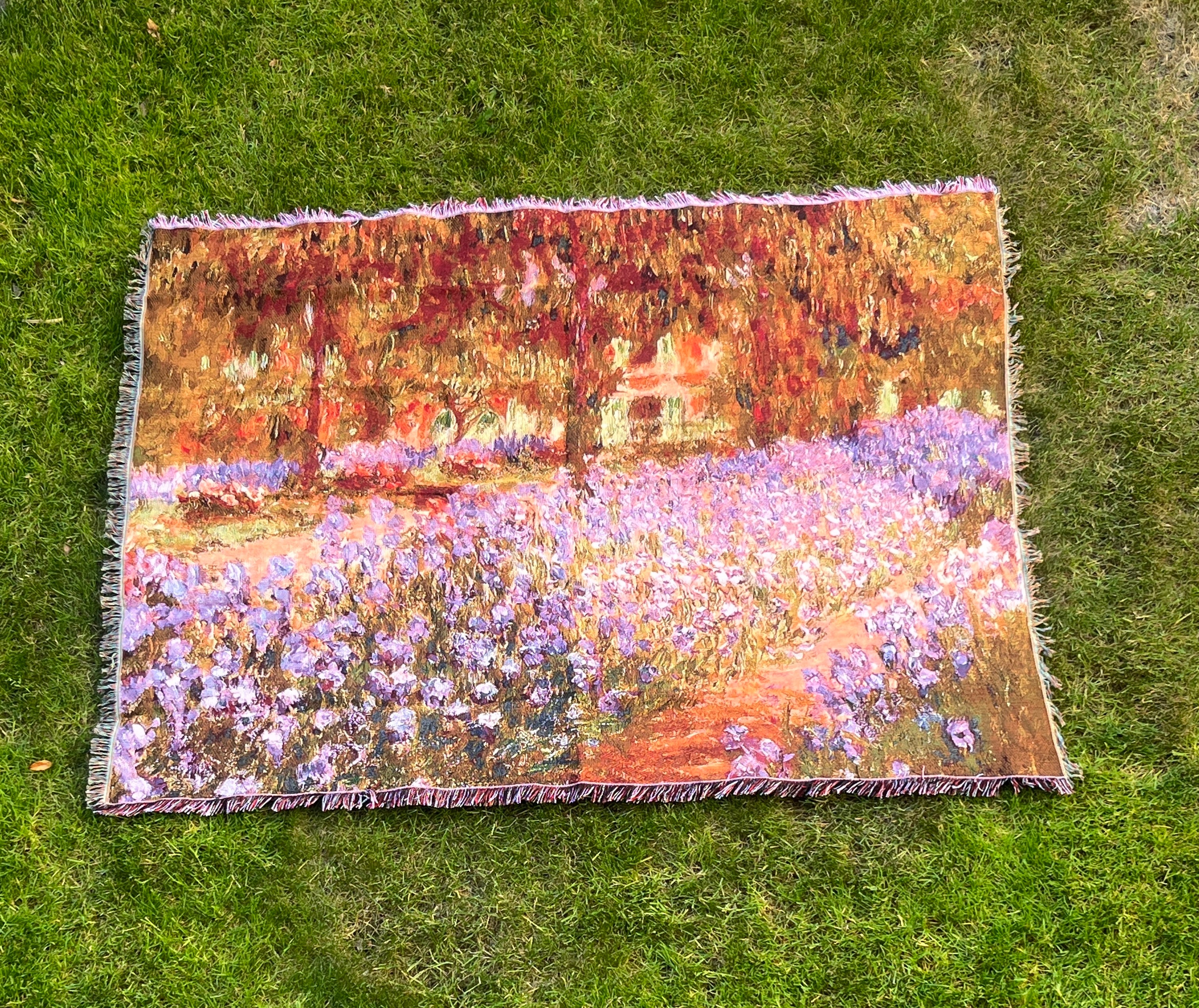 Monet Garden - Jacquard Woven Blanket