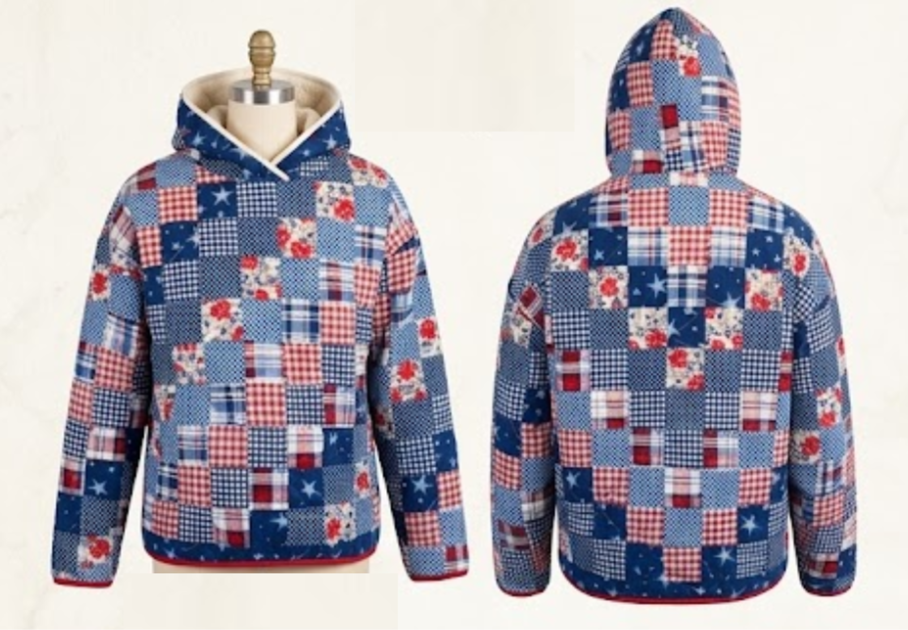 USA Quilted Hoodie