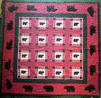 Rustic Lodge Bear Appliqué Quilt